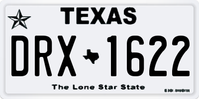 TX license plate DRX1622