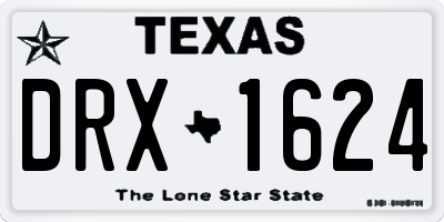 TX license plate DRX1624