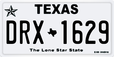 TX license plate DRX1629