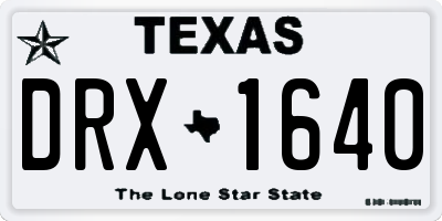 TX license plate DRX1640