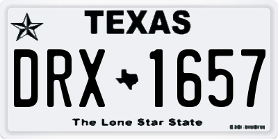 TX license plate DRX1657