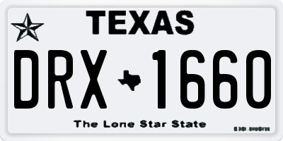 TX license plate DRX1660