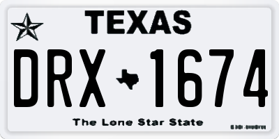 TX license plate DRX1674