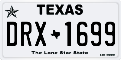 TX license plate DRX1699