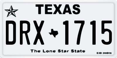 TX license plate DRX1715