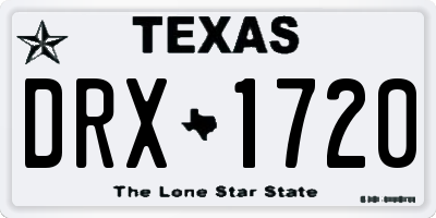 TX license plate DRX1720