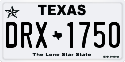 TX license plate DRX1750