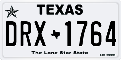TX license plate DRX1764