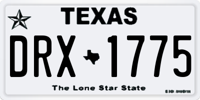 TX license plate DRX1775