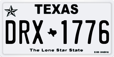 TX license plate DRX1776