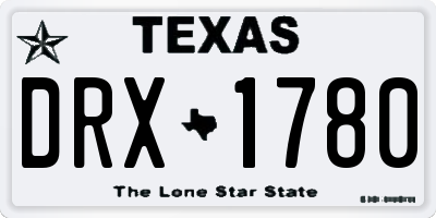 TX license plate DRX1780