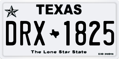 TX license plate DRX1825