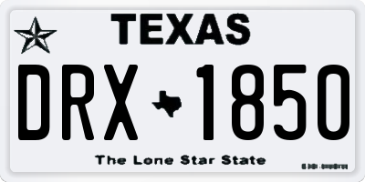TX license plate DRX1850