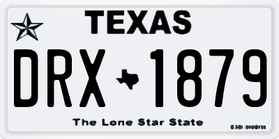 TX license plate DRX1879