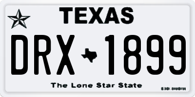 TX license plate DRX1899