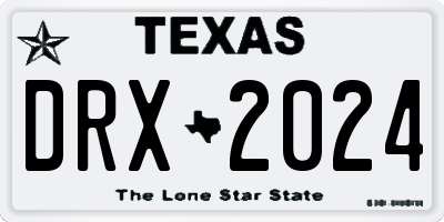 TX license plate DRX2024