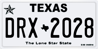 TX license plate DRX2028