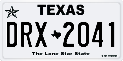 TX license plate DRX2041