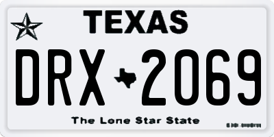 TX license plate DRX2069