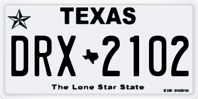 TX license plate DRX2102