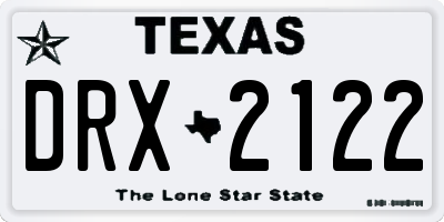 TX license plate DRX2122