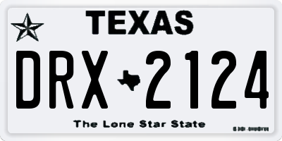 TX license plate DRX2124