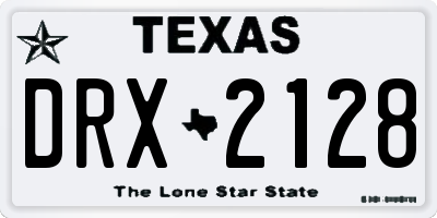 TX license plate DRX2128