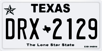 TX license plate DRX2129