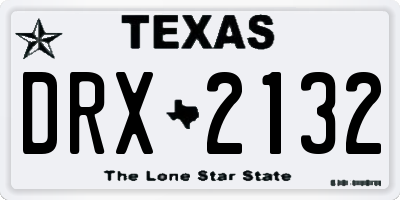 TX license plate DRX2132