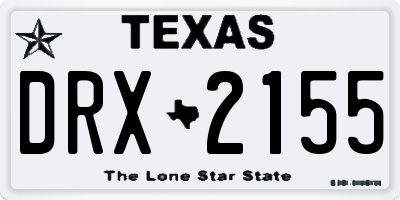 TX license plate DRX2155