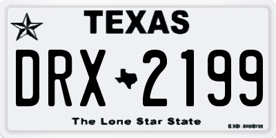 TX license plate DRX2199