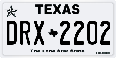 TX license plate DRX2202