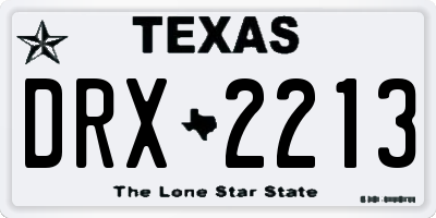 TX license plate DRX2213