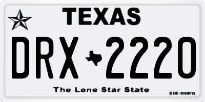TX license plate DRX2220