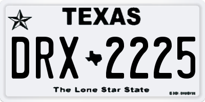 TX license plate DRX2225