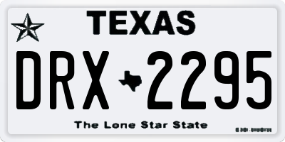TX license plate DRX2295