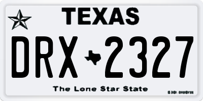 TX license plate DRX2327