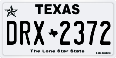 TX license plate DRX2372