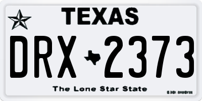 TX license plate DRX2373