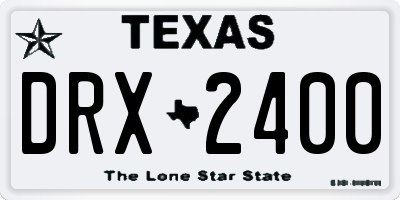 TX license plate DRX2400