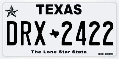 TX license plate DRX2422