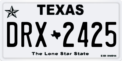 TX license plate DRX2425