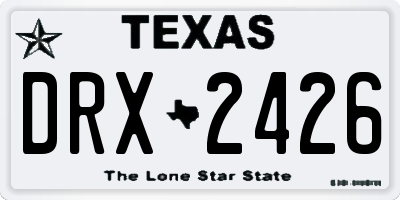 TX license plate DRX2426