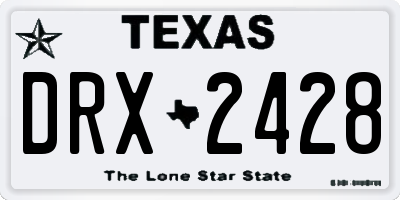 TX license plate DRX2428