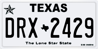 TX license plate DRX2429