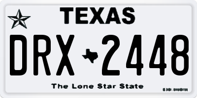 TX license plate DRX2448