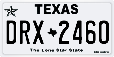 TX license plate DRX2460