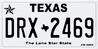 TX license plate DRX2469