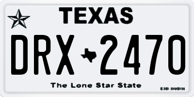 TX license plate DRX2470