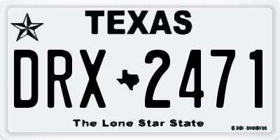 TX license plate DRX2471